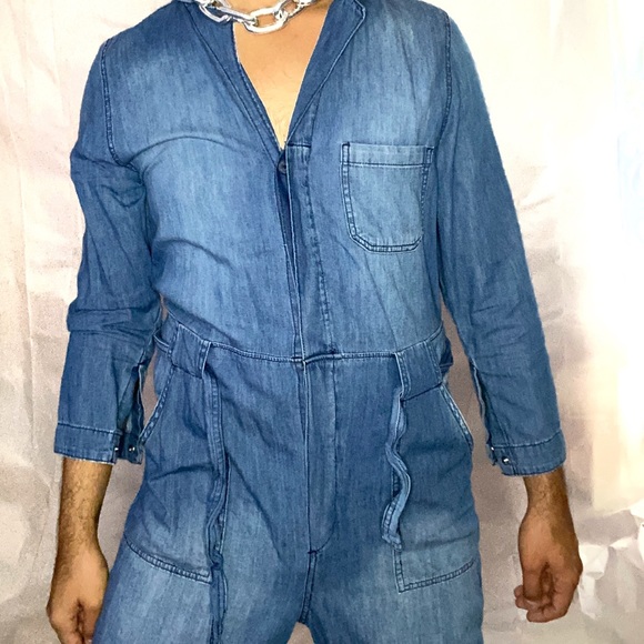 Women’s Denim Jumper with built in belt. - Picture 3 of 4